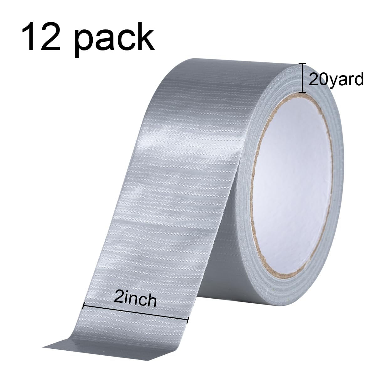 12Pack Duct Tape Heavy Duty Waterproof Strong 240 Yards x 2 Inch Total