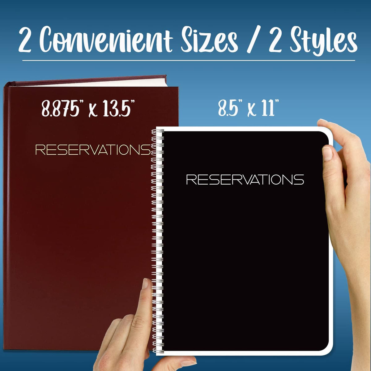 Restaurant Reservation Book, Burgundy, Hardbound, 408 Pages