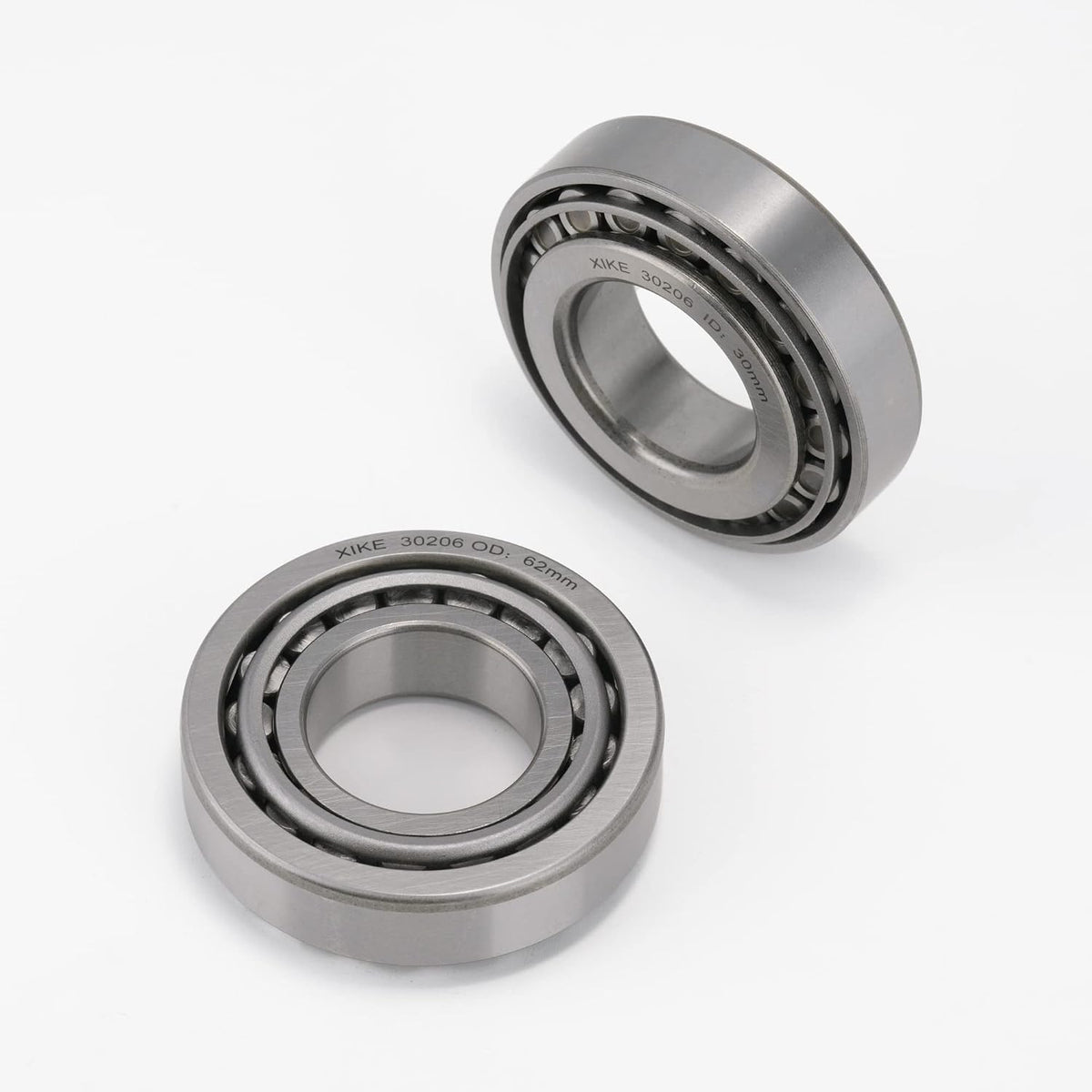 XIKE 2 Pcs 30206 Tapered Roller Bearings 30x62x17.25mm Cone and Cup Set.