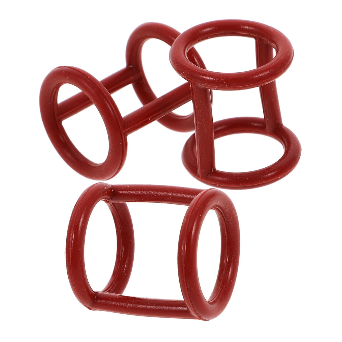 3 Pack Silicone Ice Cream Maker Seal Rings, Red Replacement Parts