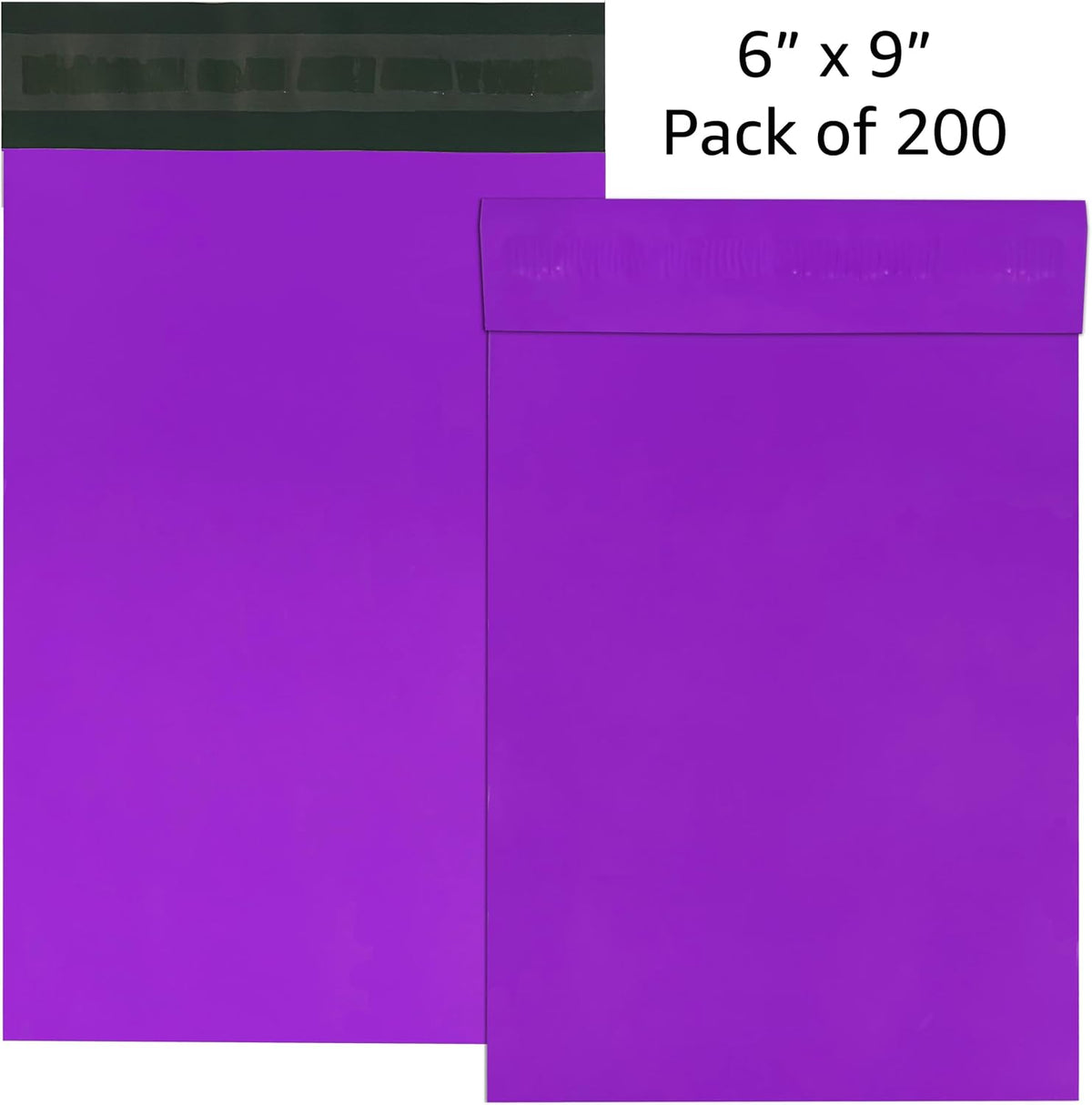 6" x 9" Purple Poly Mailers, Pack of 200