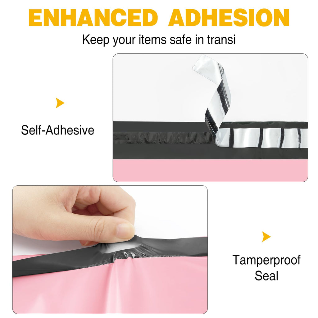Light Pink 12x15.5 Poly Mailers Large for Small Business, 200pcs
