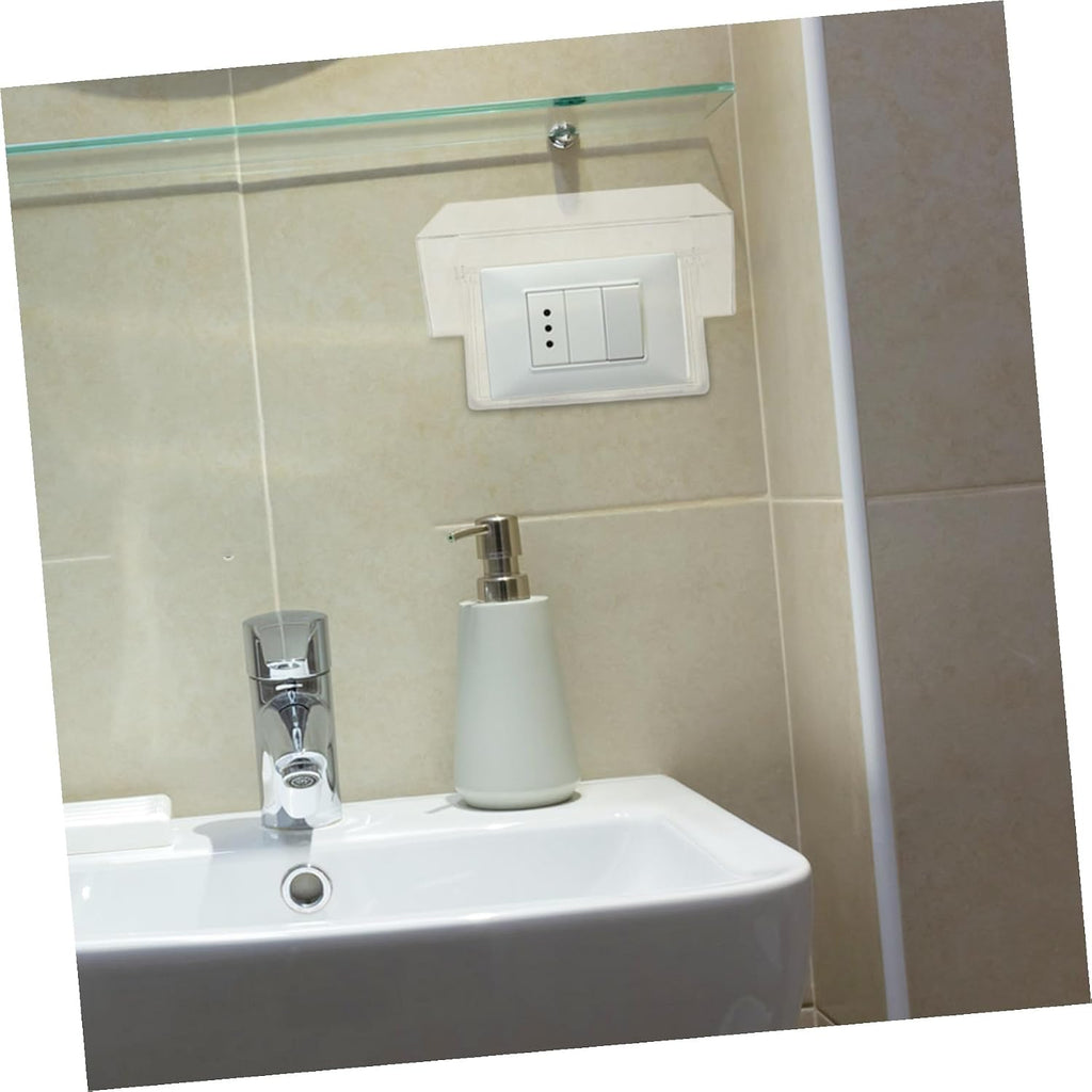 Outdoor Outlet Cover: Weatherproof Electrical Box for 2-Gang Receptacle Adhesive Waterproof Socket Case for Bathroom