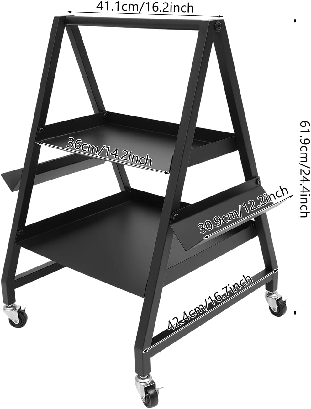 Horseshoeing Box with Wheels, Tool Box Cart, Farrier Tool Cart, Tool Organizer Cart, Utility Rack Shelf for Farms