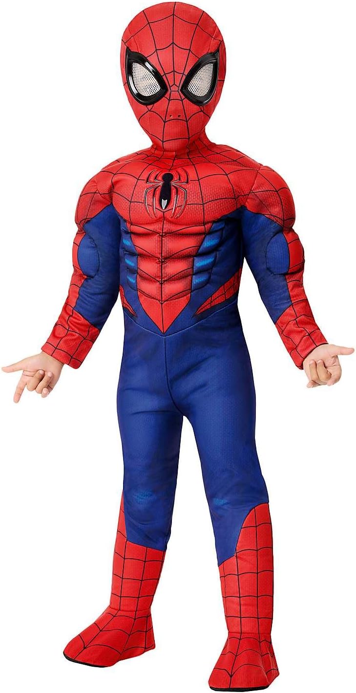 Marvel Toddler Spider-Man Muscle Suit Costume, Officially licensed, Superhero Outfit, Padded Jumpsuit