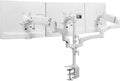 17 to 32 inch Triple Pneumatic Monitor Mount, 2 Pneumatic Arms, 1 Fixed, Adjustable Swivel, Rotation, Heavy Duty VESA