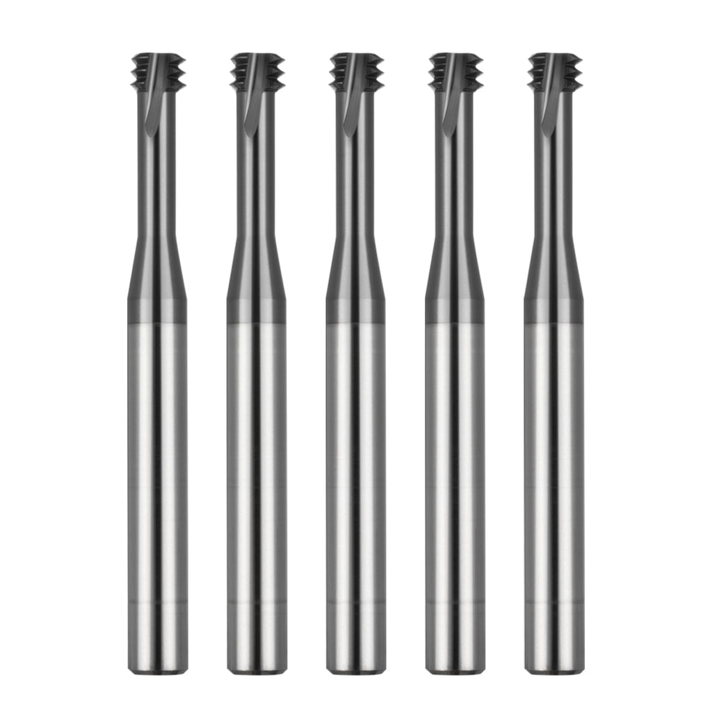 5pcs UNC1/4-20 Thread Mill Cutter Solid Carbide Coating for Steel Stainless