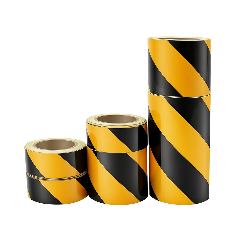 Security Warning Tape 6 Pack Black Yellow Floor Marking Tape for Warehouse