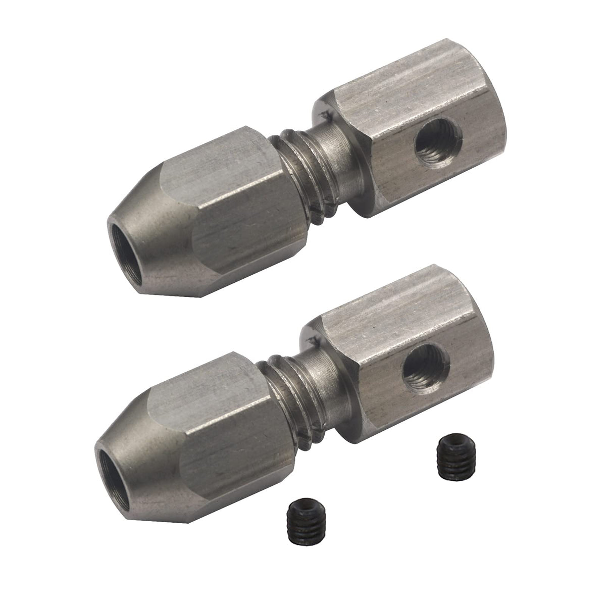2Pack Vgoohobby CNC Stainless Steel RC Flex Collet Coupler Flexible Coupling Motor Shaft Locker for DIY RC Boat Submarine (3.17mm to 4mm)