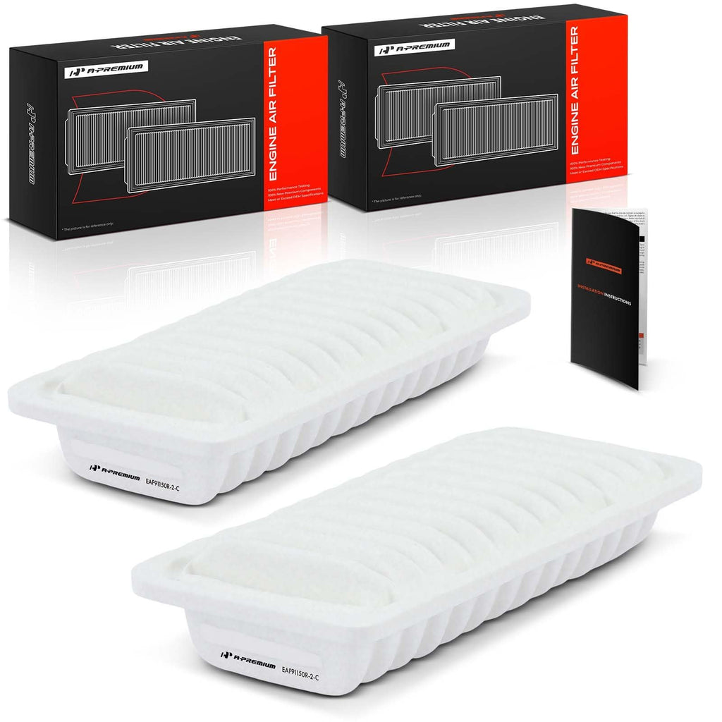 A-Premium 2-PC Engine Air Filter Compatible with Toyota & Scion Models