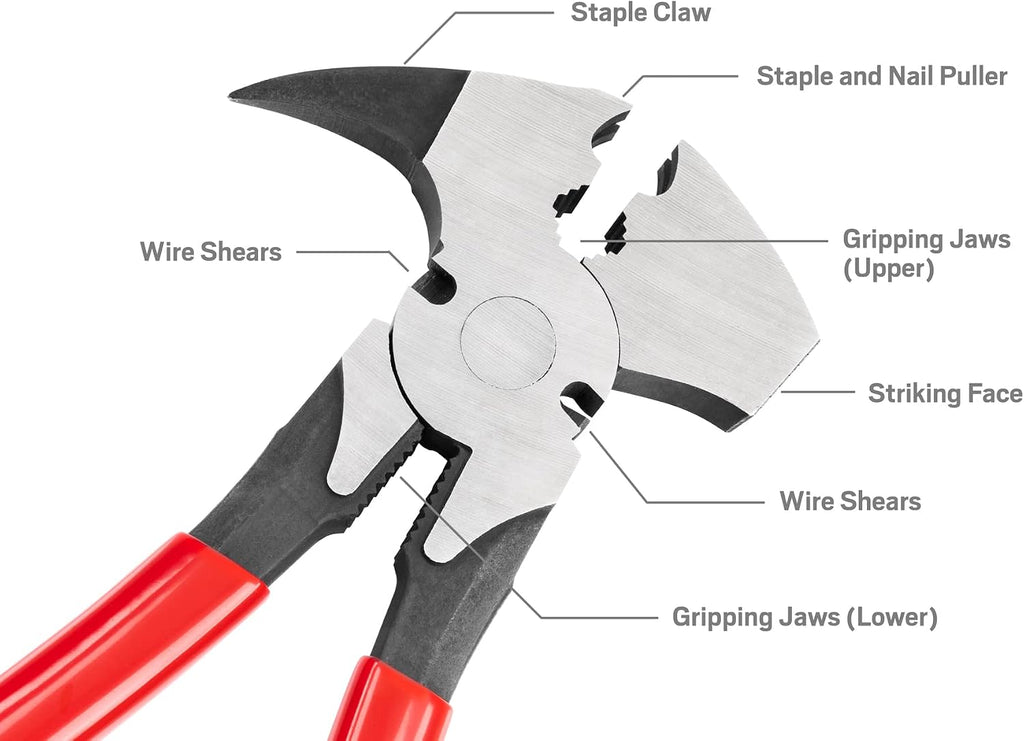 10-1/2 Inch Fencing Pliers | PSP10010, Red