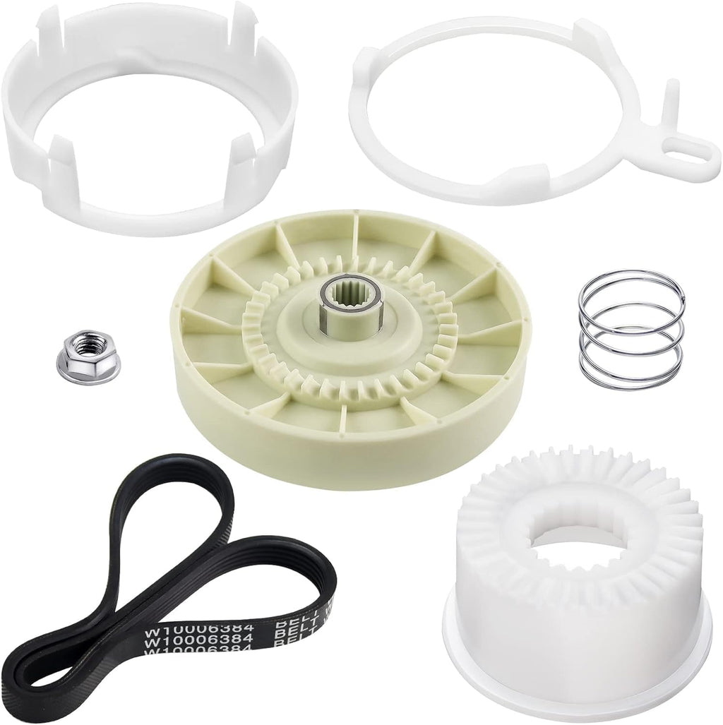 Upgraded Washer Pulley Clutch Kit Drive Belt Replacement for Maytag MVWC565FW3 MVWP576KW0 MVW6230HW0 MVW6230RHW0 MVW6230RHW2 MVW6230HC2 MVW6230HC1 MVWX655DW2 MVW6200KW3 MVW6230RHW3 MVW5035MW0