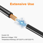 GOSDENG 18/2 Low Voltage Landscape Wire, 18 Gauge Direct Burial Cable 150ft