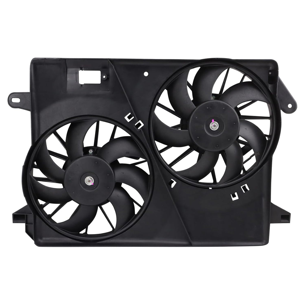 TRQ Dual Radiator & Condenser Fan Assembly