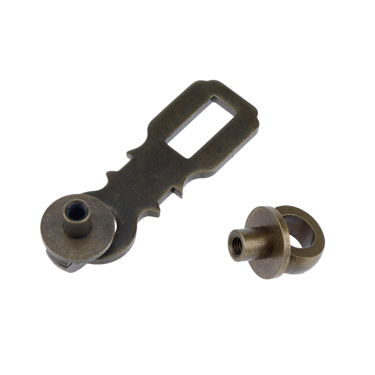 Padlock Hasp with Plug Rod, Heavy Duty Antique Bronze Gate Latch