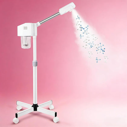 Professional Facial Steamer, Hot Mist Spray, Vaporizador Facial Steamer for Esthetician, Height Adjustable, SPA at