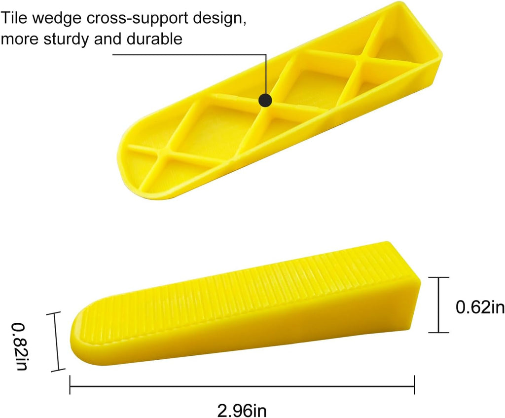 Tile Leveling Wedges 1260 pieces Reusable Tile Leveler System for 1/8" 1/12" 1/16" 1/32"tile Spacers, Tile Leveler