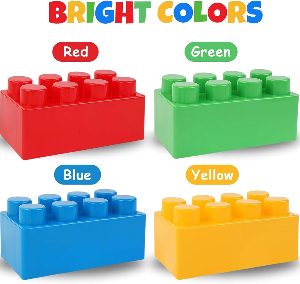 24 PCS Giant Building Blocks Starter Set for Toddlers, Plastic Large Building Blocks for Kids Creative Play, Big