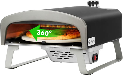13" Propane Gas Pizza Oven with Automatic Rotating Stone, PS102