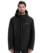 Men's Waterproof Heated Jacket with Battery & Detachable Hood