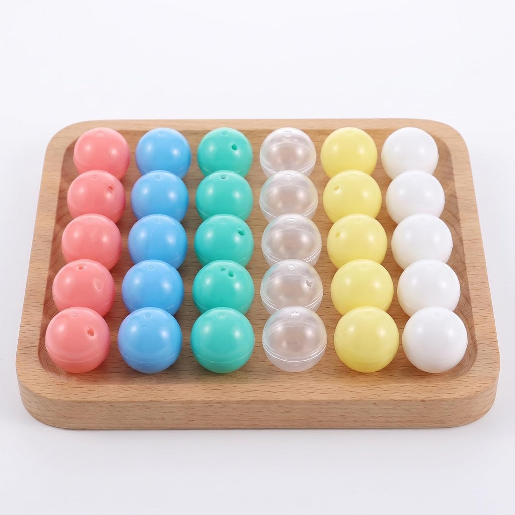 30pcs 25mm Mini Display Capsules: Gumball Machine Capsules for Raffle Tickets, Small Component Storage, Craft Charms