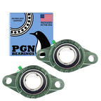 PGN UCFL206-20 (2 Pack) 2-Bolt Flange Bearing 1-1/4" Bore