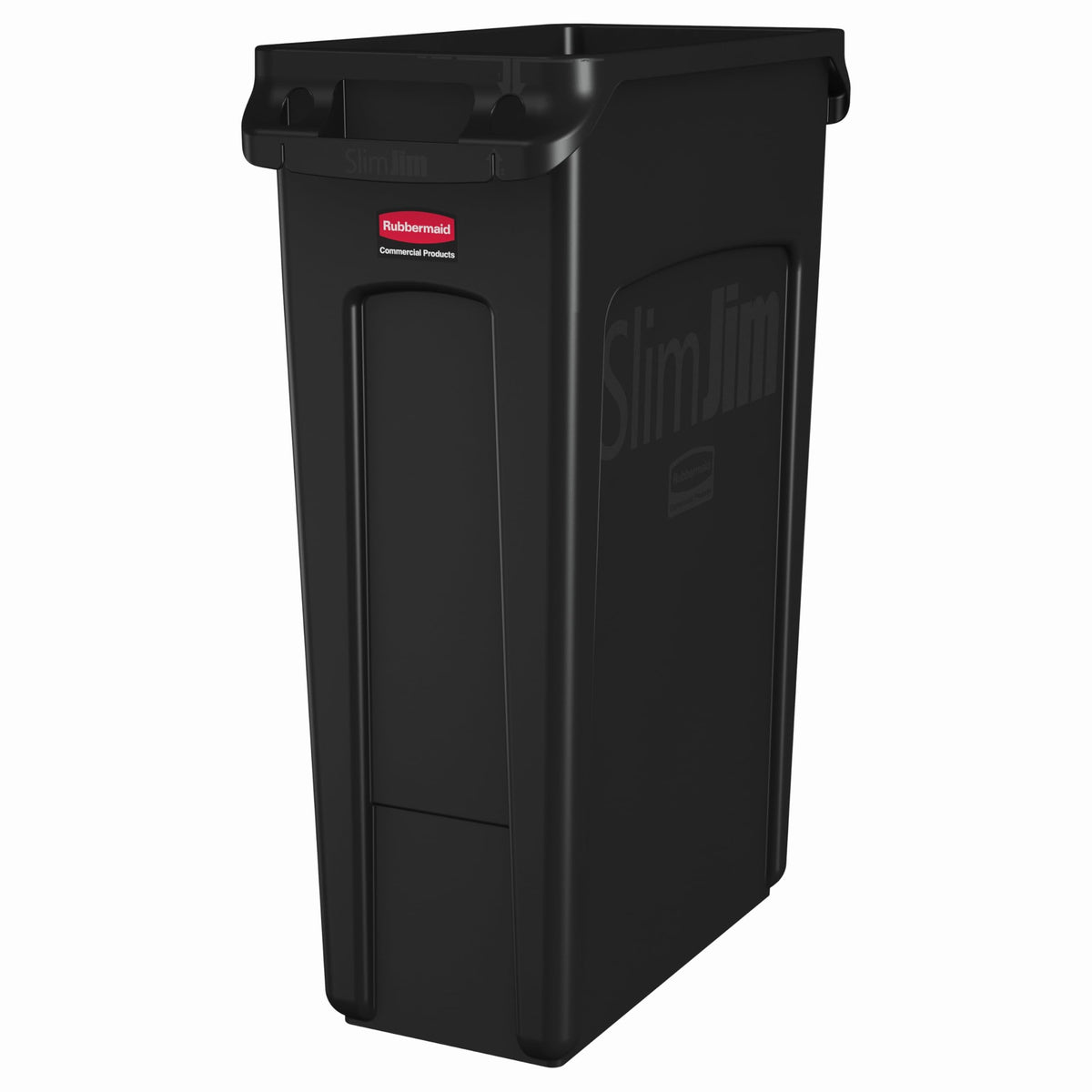 Slim Jim Trash Can, Black, 23-Gallon