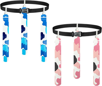 Durable Flag Football Belts 2 Pack with Flags, Adjustable Waist Belts, Water Resistant Easy to Clean Flags for Youth
