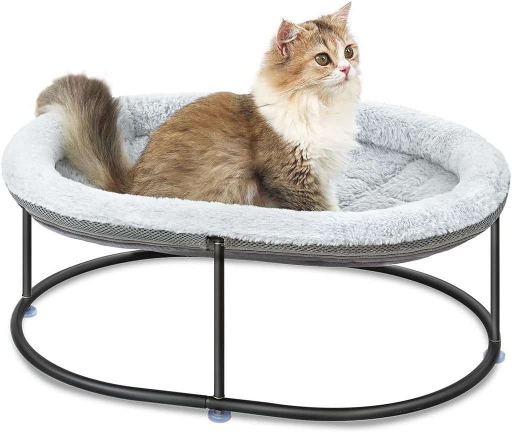 Elevated Cat Hammock, Fluffy Cuddle Cat Bed for Multiple Cats