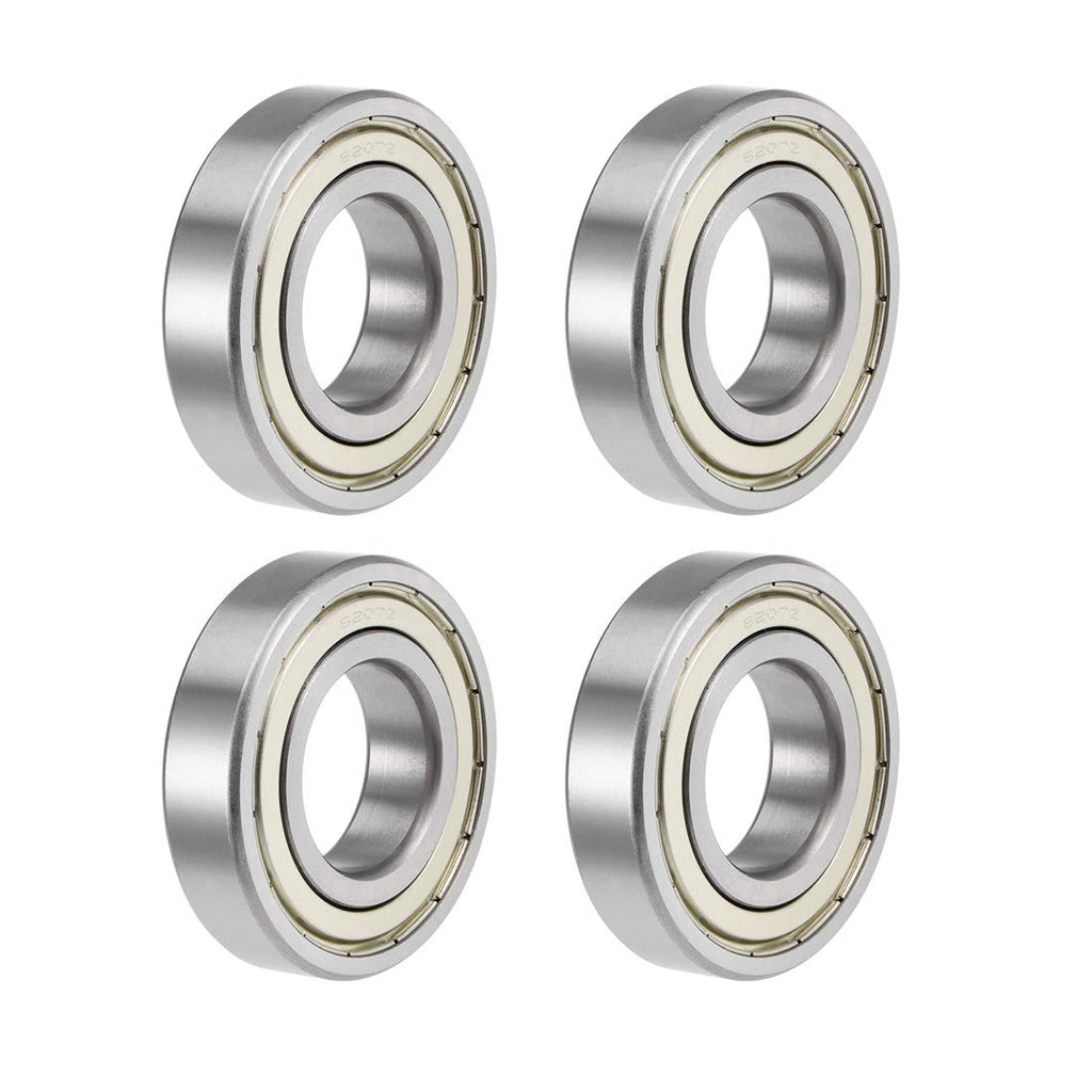 uxcell 6207ZZ Deep Groove Ball Bearings Z2 35mm X 72mm X 17mm Double Shielded Carbon Steel 4pcs