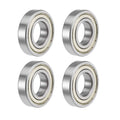 uxcell 6207ZZ Deep Groove Ball Bearings Z2 35mm X 72mm X 17mm Double Shielded Carbon Steel 4pcs
