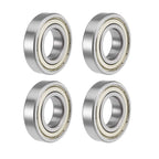 uxcell 6207ZZ Deep Groove Ball Bearings Z2 35mm X 72mm X 17mm Double Shielded Carbon Steel 4pcs