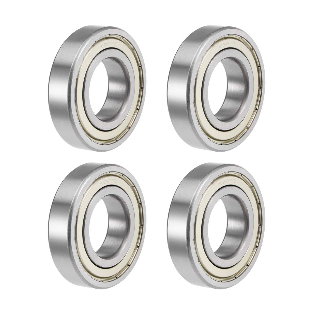 uxcell 6207ZZ Deep Groove Ball Bearings Z2 35mm X 72mm X 17mm Double Shielded Carbon Steel 4pcs