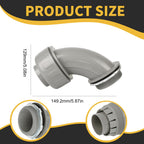 HDHAODA Conduit Connectors, 2 Inch, 90-Degree, Grey, 5-Pack