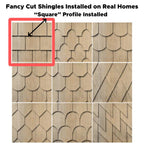 Western Red Cedar Fancy Cut Shingles (Square)