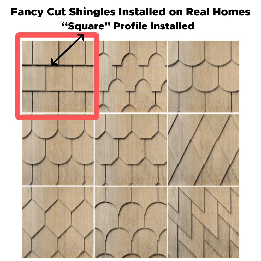 Western Red Cedar Fancy Cut Shingles (Square)