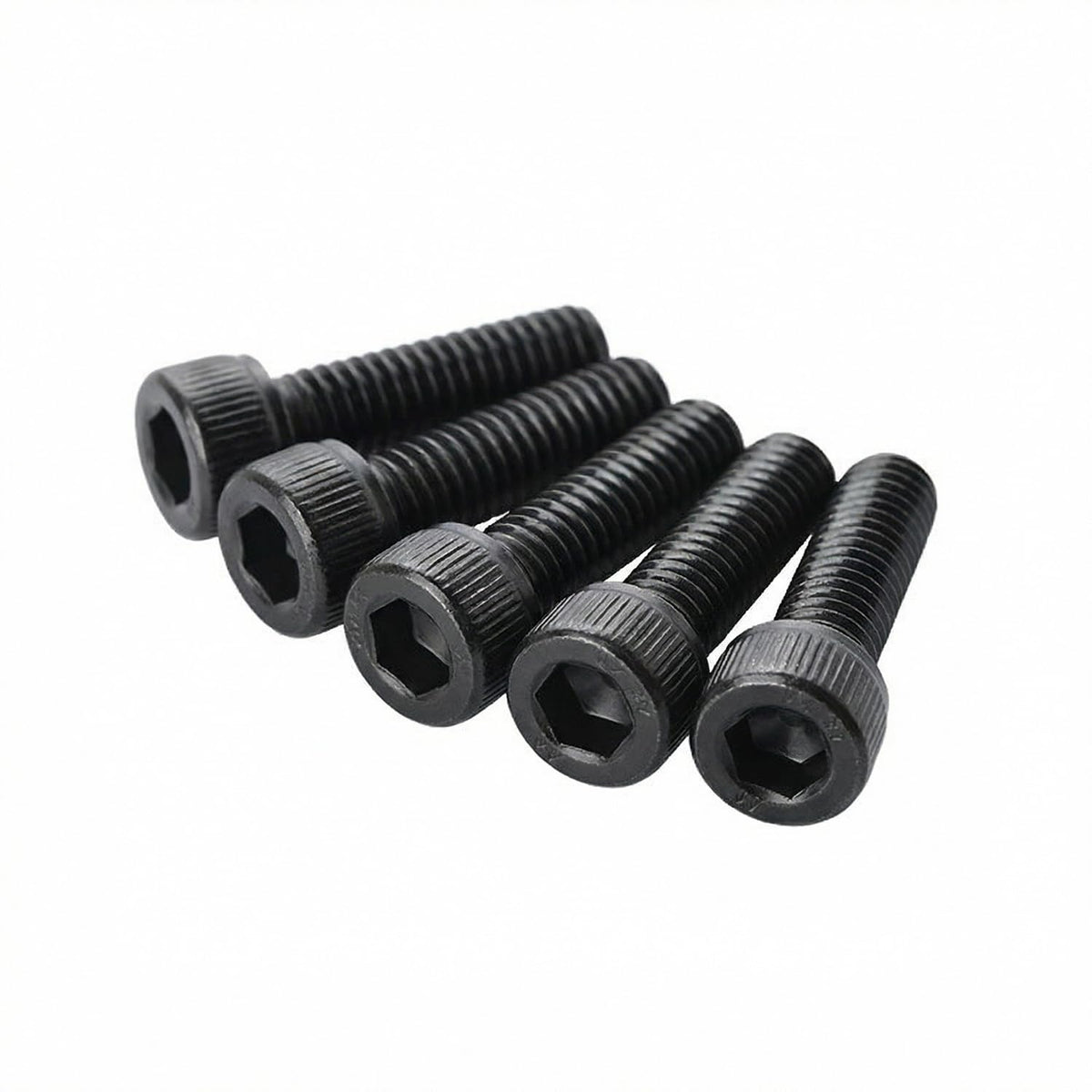 M5 x 20mm(30 Pack) Hex Socket Head Cap Screws Bolts, Black Oxide 304 Stainless Steel 18-8, Hex Drive, Bright Finish Fully Machine Thread