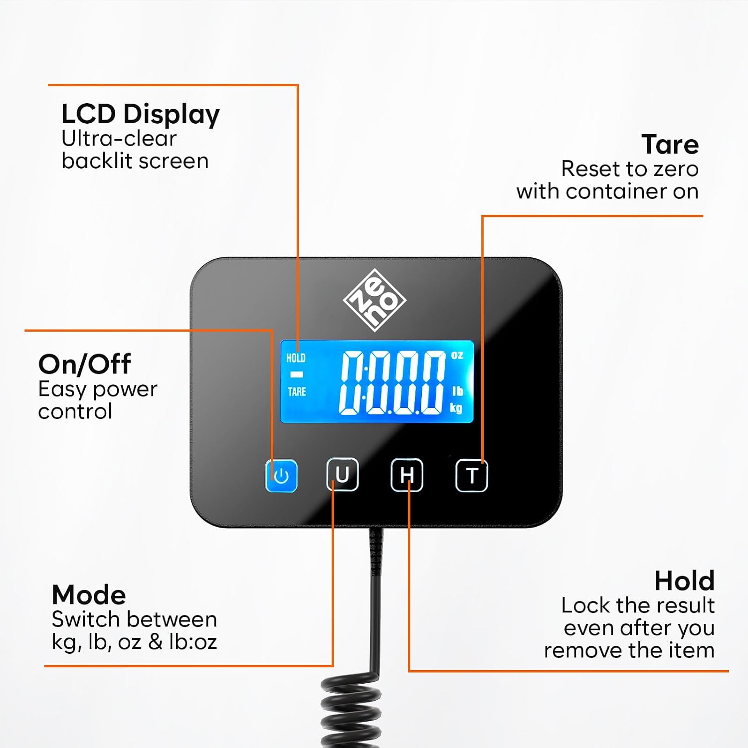 Shipping Scale for Small Business - 440 lbs/0.35oz - High Accurate Digital Postal Scale with Hold/Tare Function