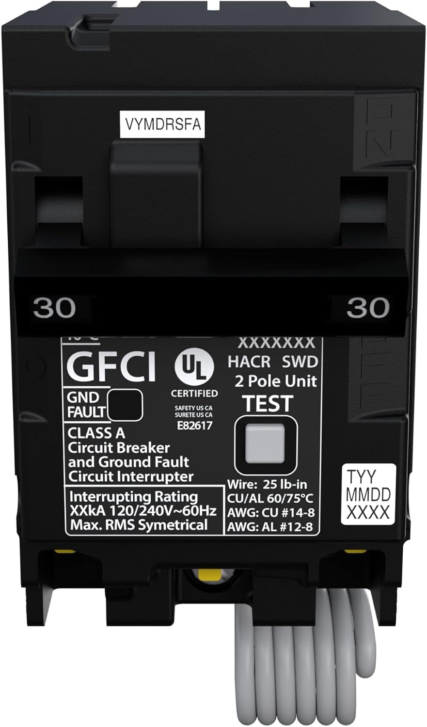 SIEMENS Q230GFN 30 Amp 2-Pole Ground Fault Circuit Breaker (GFCI) Plug-On Neutral Circuit Breaker