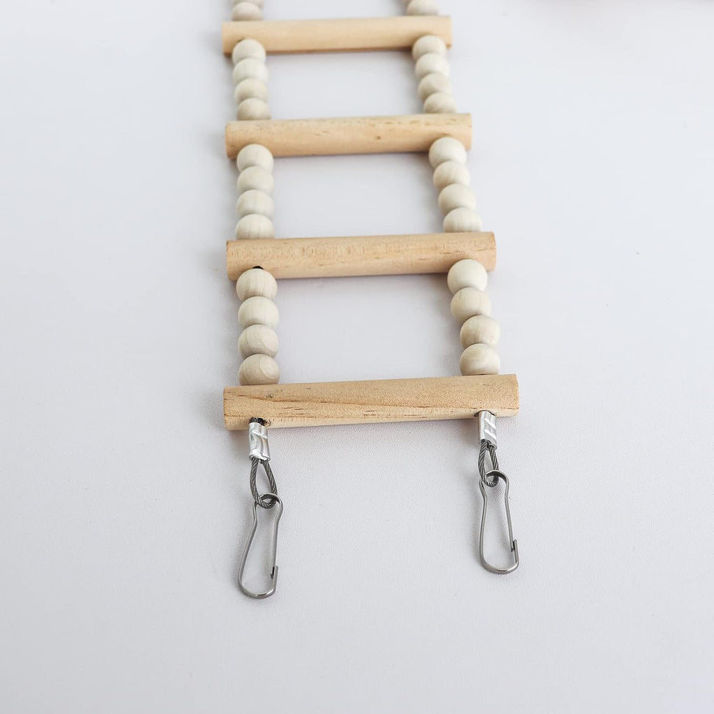 Bird Ladder Bridge, Wooden Pet Hamster Climbing & Swing Toys, Cage Accessories for Birds Rats Parrots Hamster