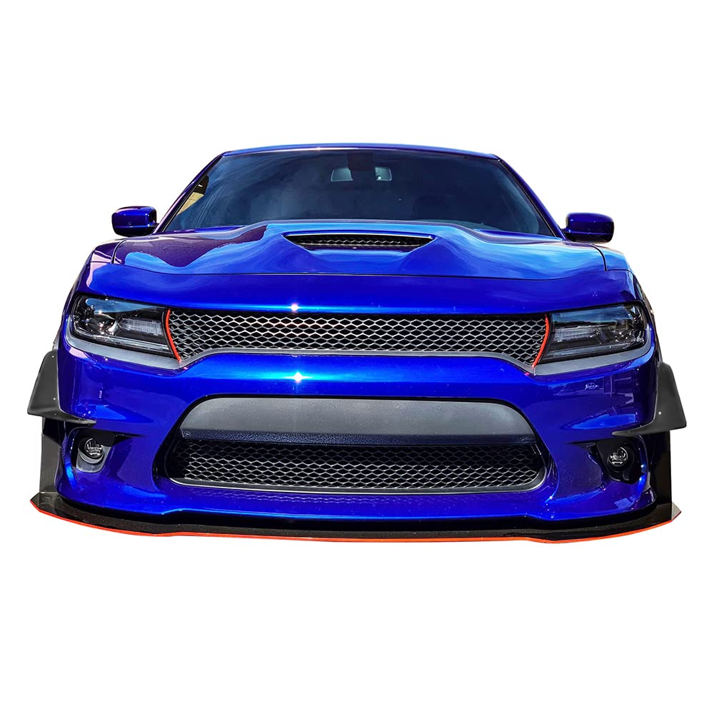 Fit 2015-2023 Dodge Charger SRT Front Bumper Canards Painted #VAE
