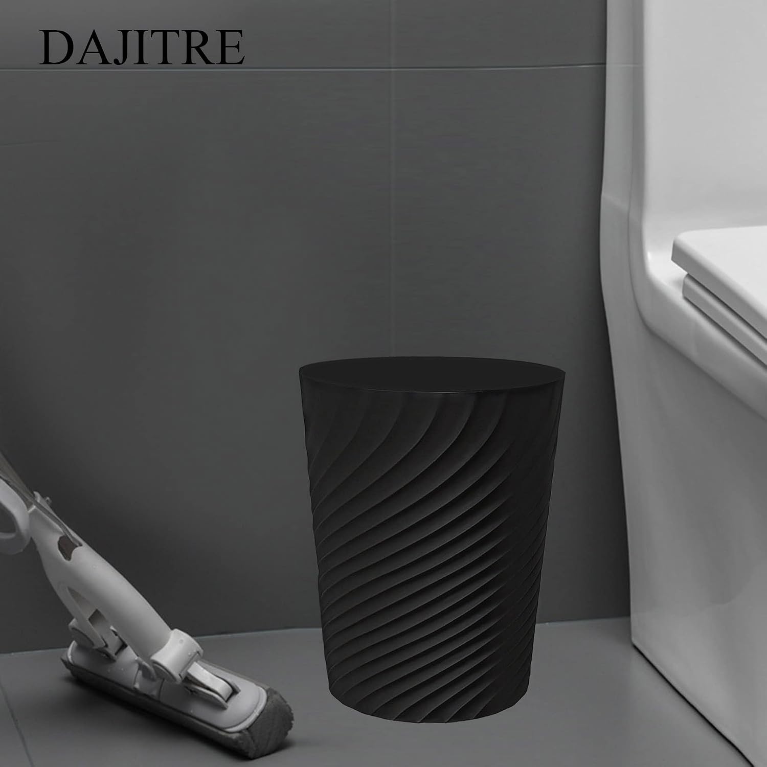 1.8 Gallon Small Trash Can Wastebasket Recycling Bin Slim Profile for Compact Spaces Bathroom, Office, Bedroom