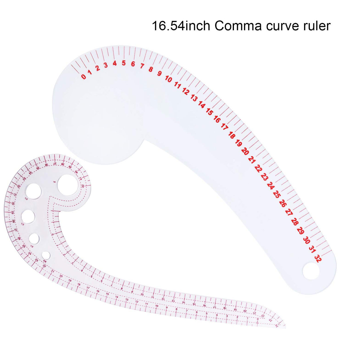 9 Styles Fashion Clear Metric Sewing Ruler Set, Sew French Curve Ruler Plastic Sewing Tools Measure Ruler for Tailors