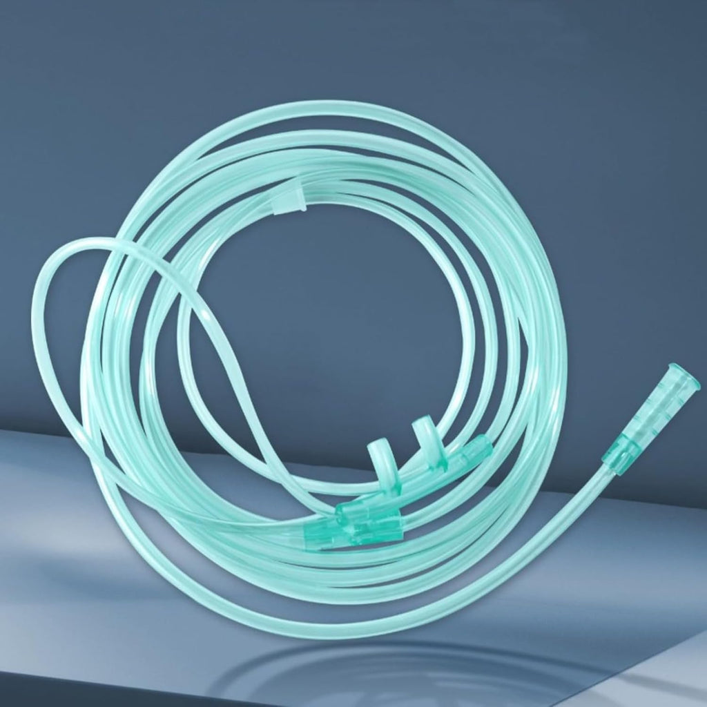 YONCOZY Soft Nasal Oxygen Cannula for Adult (5 Pack) - 7 Feet, Standard Connector, Kink Resistant, Lightweight Tubing for Comfortable Oxygen Delivery, White