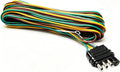 25ft 4 Wire 4-Flat Trailer Light Wiring Harness Extension Kit, Trailer Wiring Harness with 18 Gauge White Ground Wire