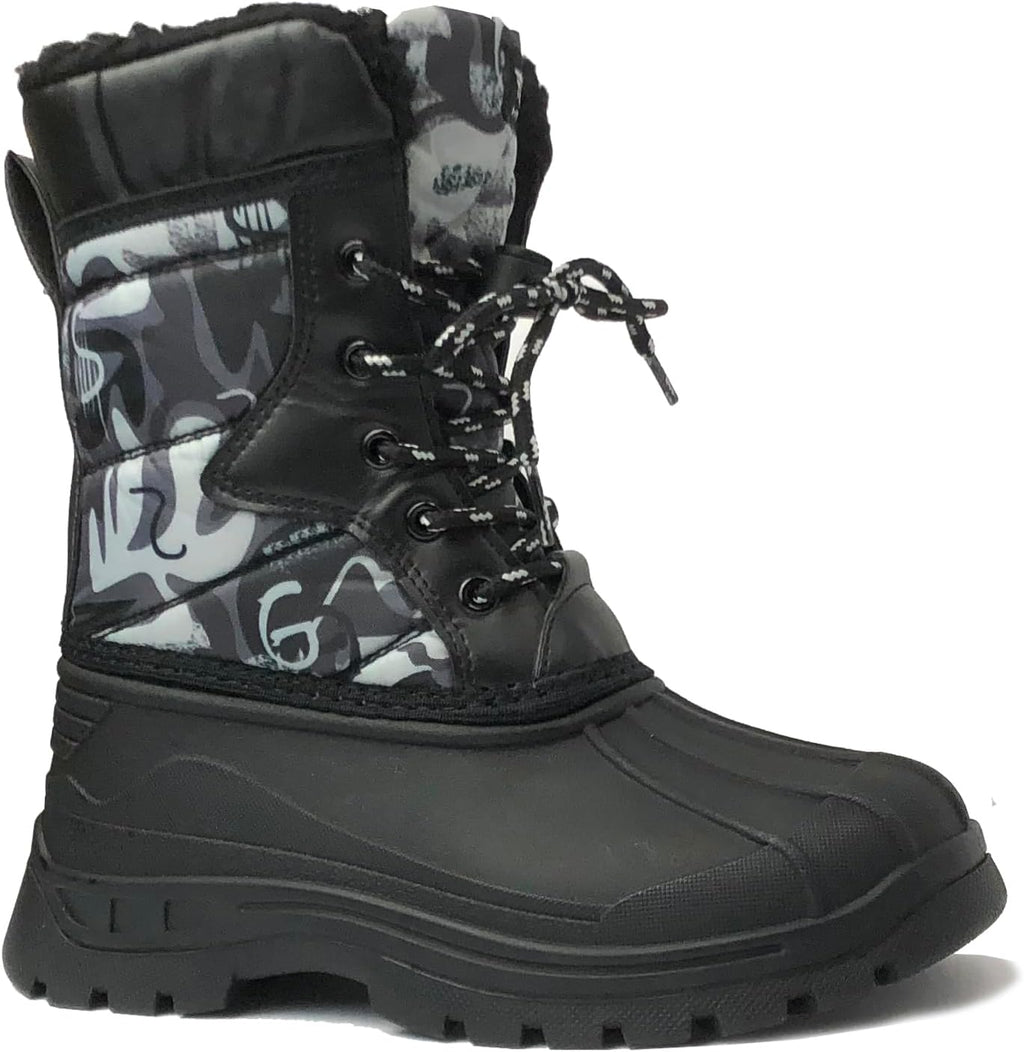 Unisex Snow Boots Slip-Resistant Waterpoof Winter Fashion Shoe (Toddler/Little Kid/Big Kid)