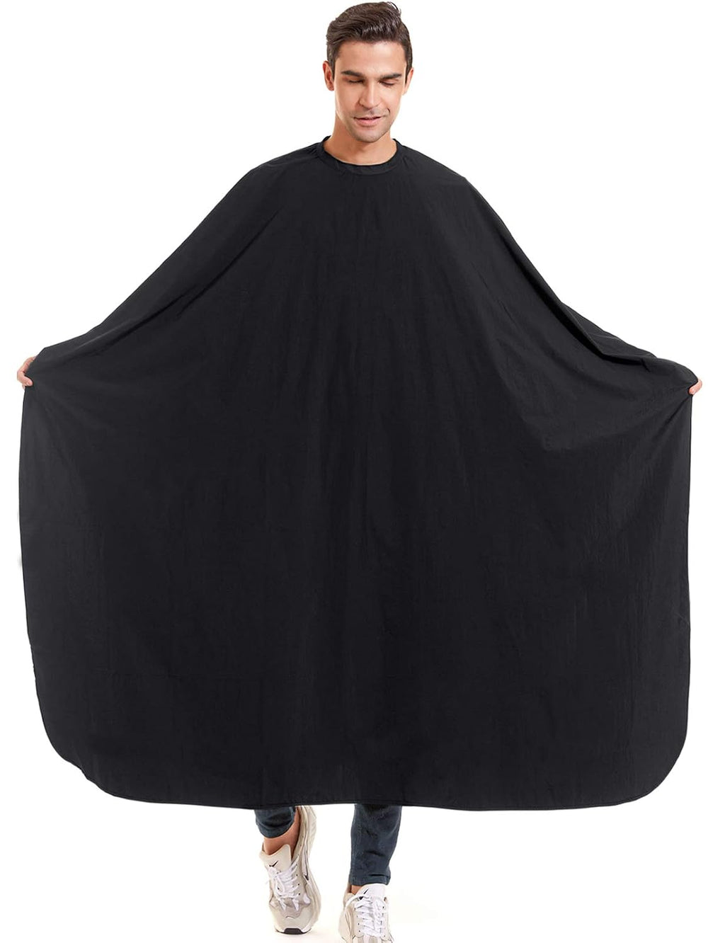Nylon Barber Cape 64"x56" Waterproof Salon Large Hair Cutting Cape Haircut for Men with Adjustable Snap Closure Color