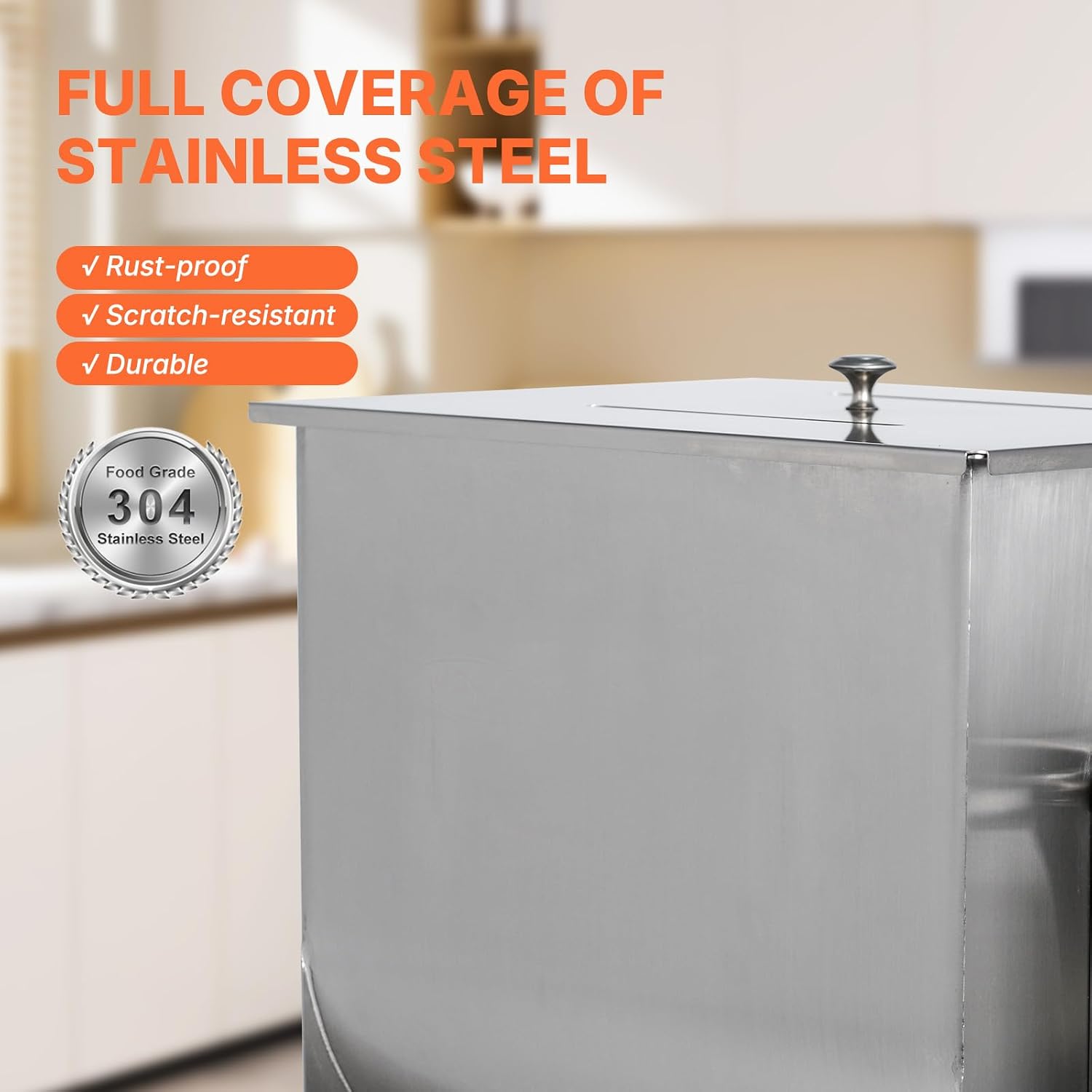 Hakka 15-Liter capacity Tank Stainless Steel Manual Meat Mixer (Mixing Maximum 25-Pound for Meat).