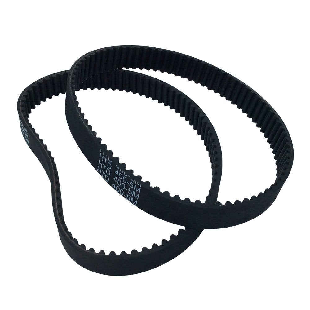 2Pcs/Pack HTD 5M Rubber Timing Belts Closed-Loop 400mm Length 80 Teeth 15mm Width Industrial Timing Belt