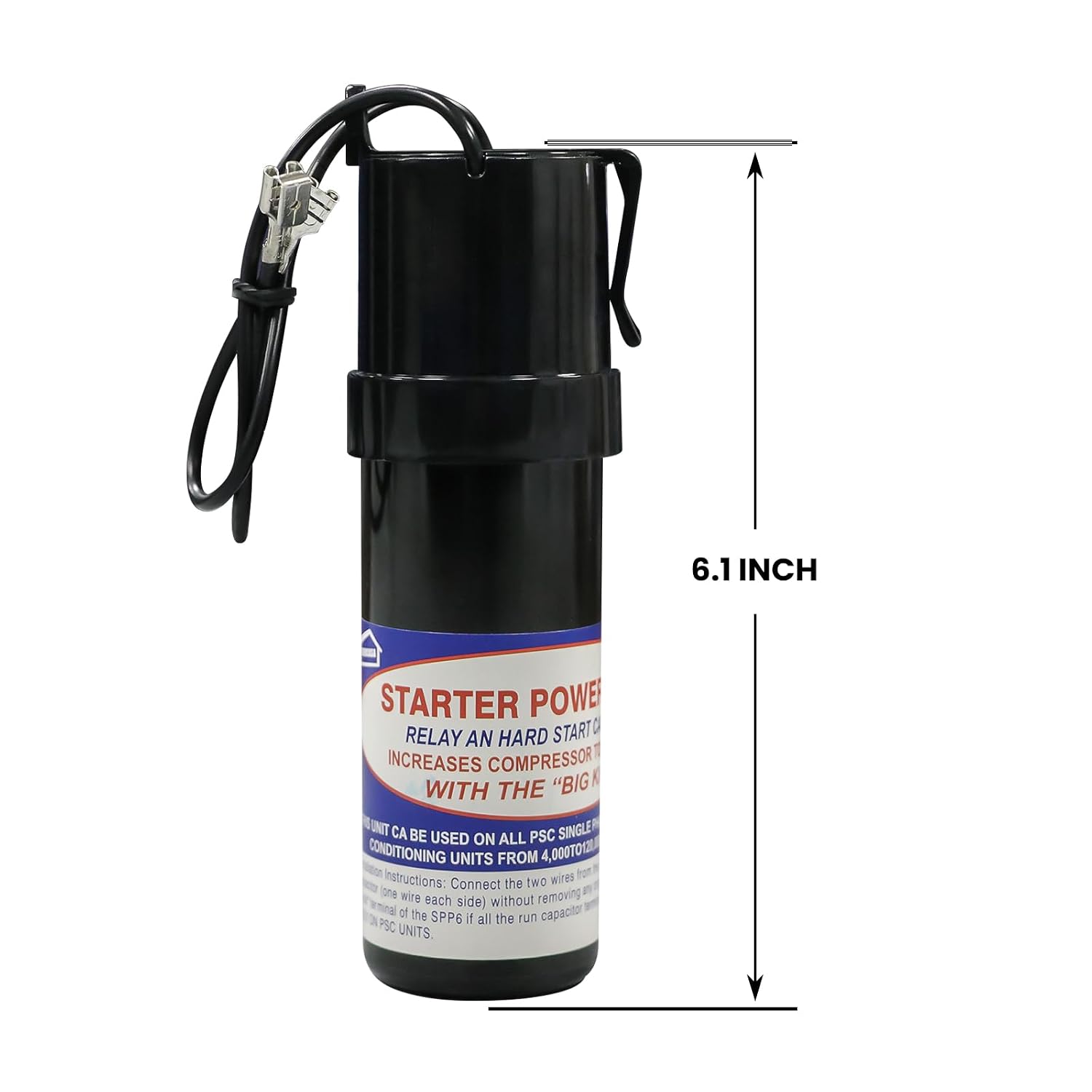 SPP6 Hard Start Kit for Air Conditioner, Replacement 115V Thru 288VAC, Hard Start Capacitor Units from 4,000 to